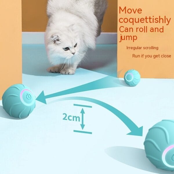 Smart Cat Toys Rolling Ball Pet Cat Owner Interactive Pets Toys Automatic Bouncing Ball USB Self Hi Teasing Kittens Jumping Ball - Image 6