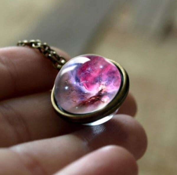 Nebula Galaxy Double Sided Pendant Necklace - Image 5