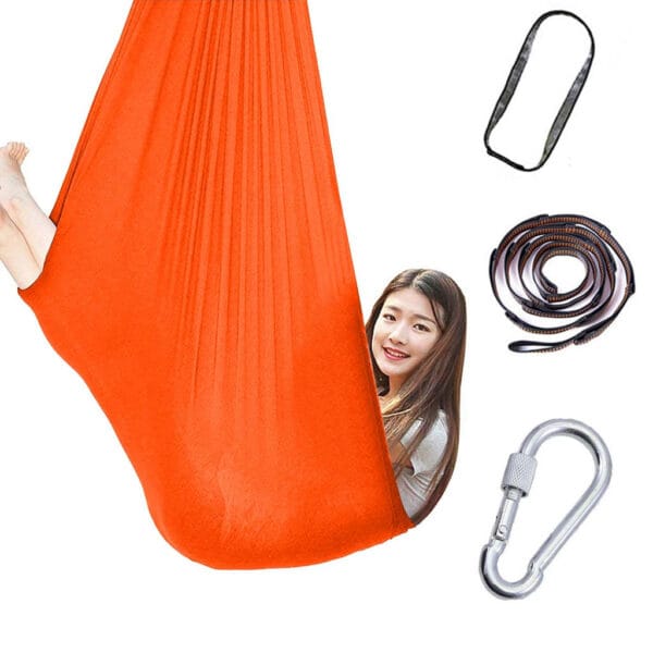 Kids  Cotton Outdoor Indoor Swing Hammock For Cuddle Up To Sensory Child Therapy Soft Elastic Parcel Steady Seat - Image 4