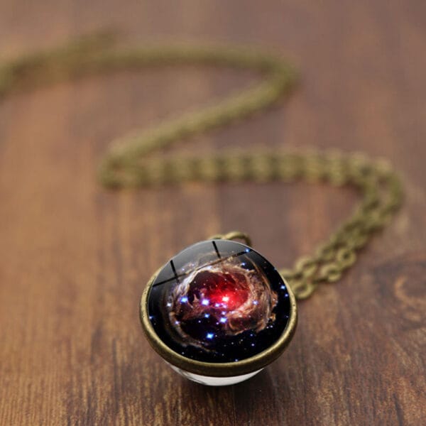 Nebula Galaxy Double Sided Pendant Necklace - Image 6