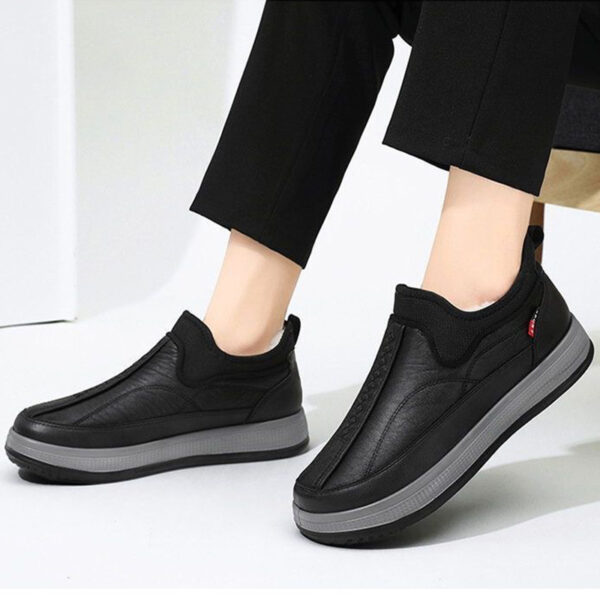 Winter Warm Fleece Snow Boots Round-toed Platform Ankle Boot Fashion Simple Non-slip Flat Cotton Shoes Men - Image 7