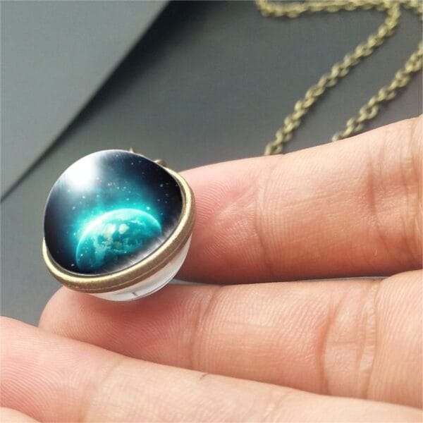 Nebula Galaxy Double Sided Pendant Necklace - Image 7