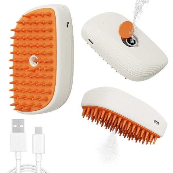 USB Rechargeable Pets Steam Brush Spray Massage Comb Pet Grooming Tools Cat Steam Comb Pet Products - Image 4