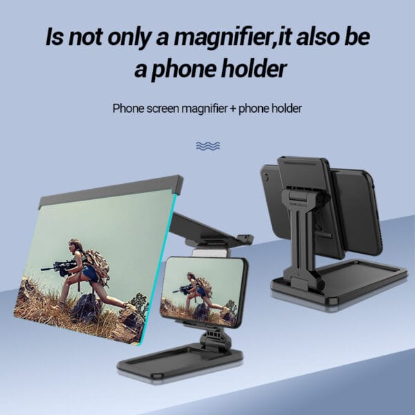 Compatible with Apple, 12 Inch Mobile Phone Screen Amplifier For IPad Movie Folding Shading 3D Screen Mobile Phone Amplifier Magnifier Cellphone Holder - Image 7